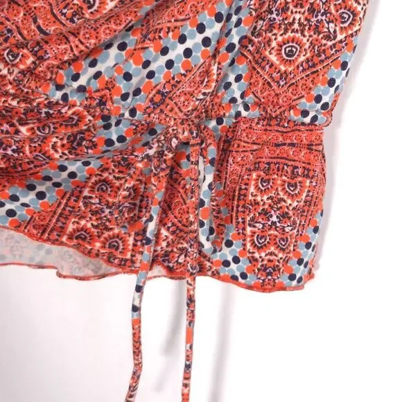 ANTHROPOLOGIE 2pc Set LARGE Loungewear‎ Top Ruffle Smocked Shorts Pajama
